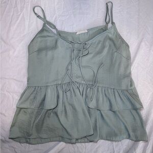 Promesa Elegant Women's Light green Ruffle Top